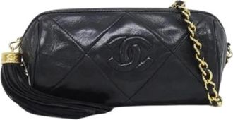 Chanel Pre-owned Cross Body Bags, female, Black, Size: ONE SIZE Pre-owned Vintage Shoulder Bag
