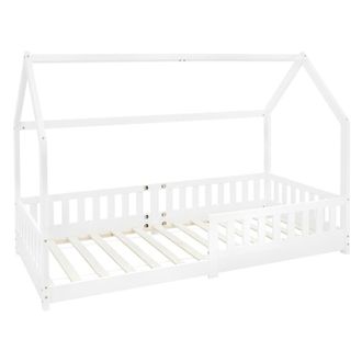 ML Design Cama infantil tipi 90x200cm color blanco con listones de madera