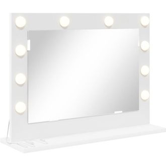 vidaXL Espejo De Tocador Con Luces De Tiras Led Blanco 60 X 45 X 18 Cm Vidaxl