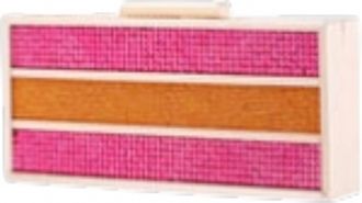 Nina Womens Ziona Crystal Minaudiere Clutch In Ultra Pink Colorblock