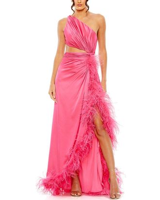 Mac Duggal One Shoulder Key Hole Detail Dress