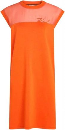 Karl Lagerfeld Kleedjes > Day Kleedjes > Midi Kleedjes - Dames - Casual kleedjes - Oranje - L - Kleedjes