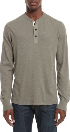 Rag & Bone Classic Slim Fit Henley in Sage at Nordstrom, Size Small