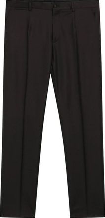 Dolce & Gabbana Pantalone - Heren - Nette broeken - Zwart - XL - Leer - Broeken