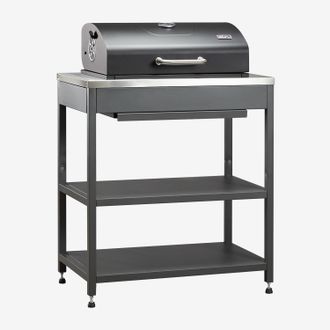 Sklum M&oacute;dulo Con Barbacoa De Carb&oacute;n Para Cocina Modular De Exterior En Acero Savona Sklum