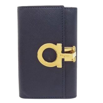 Ferragamo Pre-owned Accessories, female, Blue, Size: ONE SIZE Pre-owned Leather Card Holder