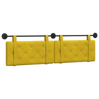 vidaXL Cabecero Colgante Amarillo Terciopelo Vidaxl