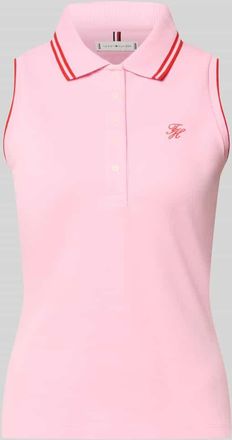 Tommy Hilfiger Slim Fit Poloshirt aus Baumwoll-Mix in Pink, Gr&ouml;&szlig;e XL