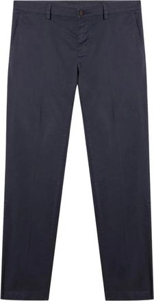 Brooks Brothers Broeken, Heren, Blauw, W34, Katoen, Regular Fit Stretch Katoen Gabardine Comfort Chino