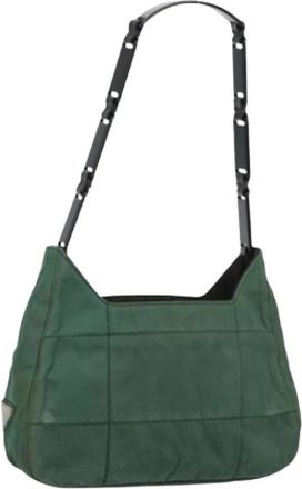 Prada Pre-owned Vintage Schoudertas - Dames - Vintage Schoudertas - Groen - ONE Size - Nylon - Vintage