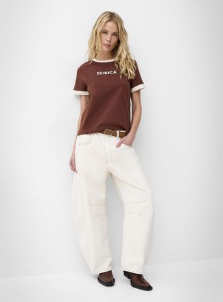 Icone Womens Parisian borough piped T-shirt