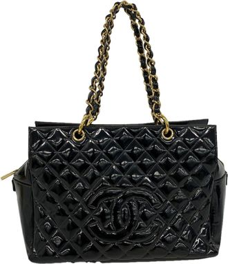 Chanel Black Patent Leather Tote Bag (Pre-Owned)