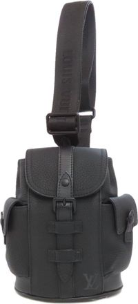 Louis Vuitton Black Leather Sling Bag (Pre-Owned)