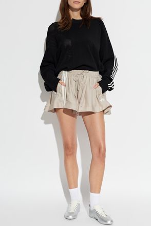 Yohji Yamamoto Shorts With Logo, Womens, Beige