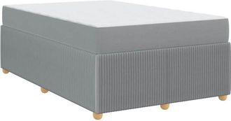 vidaXL Estructura De Cama Con Colch&oacute;n Gris Claro 120 X 200 Cm Tela Vidaxl