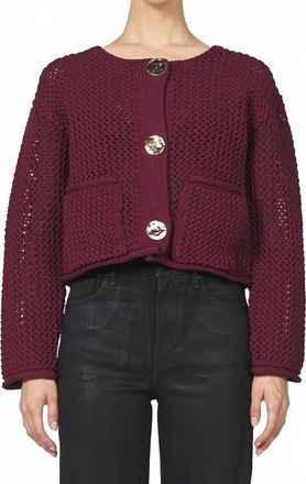 Dear John Denim Sonia Chunky Knit Cardigan In Fig
