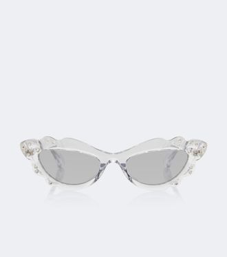 Aquazzura Palm Babe embellished cat-eye sunglasses