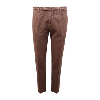 Santaniello Chinos, male, Brown, Size: 2XL Evoluto Cotton/Linen Trousers