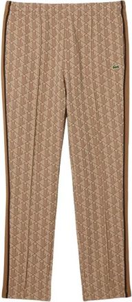 Lacoste Pantalone Tuta Monogram in Jacquard - Heren - Sweatpants - Beige - S - Broeken