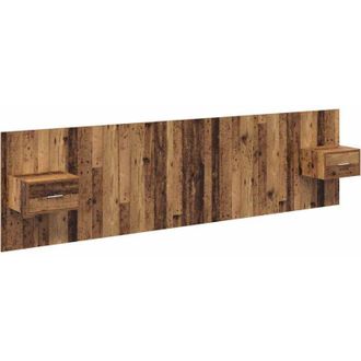 vidaXL Headboard with Cabinet 3 pcs Old Wood Engineered Wood vidaXL
