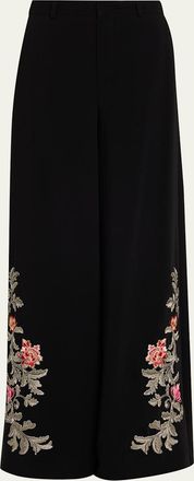Cinq &agrave; Sept Rococo Embroidered Pants