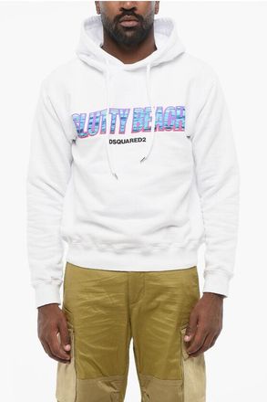 Dsquared2 Cotton Hoodie with Frontal Print size Xxl