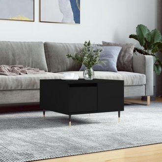 vidaXL Vidaxl - Coffee Table Black 55x55x36.5 cm Engineered Wood