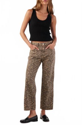 Amo Billie Wide Straight-Leg Jeans In Leopard