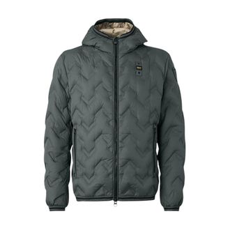 Blauer Jassen, Heren, Grijs, S, Leer, Piery Donzen Jas