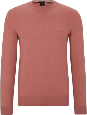 HUGO BOSS Pacas-L Trui - Heren - Ronde hals truien - Rood - 3XL - Katoen - Truien & Vesten