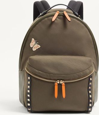 Valentino Garavani Zaino Rockstud In Tessuto Tecnico Uomo VERDE MILITARE UNI