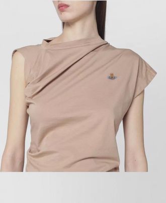 Vivienne Westwood asymmetric orb logo short sleeve t shirt