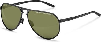 Porsche Design P8938 Polarized A Mens Sunglasses Black Size 64