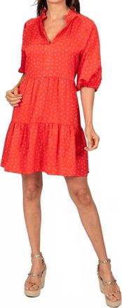 Scapa Casual Mini Dress In Red/multi
