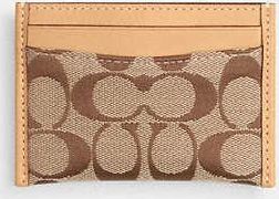 Coach Essential Card Case In Signature Jacquard