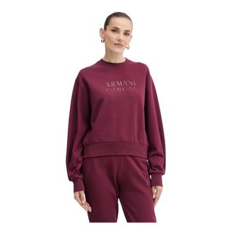 A|X Armani Exchange Graphic Logo Sweatshirt - Dames - Sweatshirts - Rood - S - Katoen - Hoodies & sweatvesten