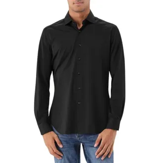 Xacus Heren, Overhemden, Zwart, Maat: 4XL