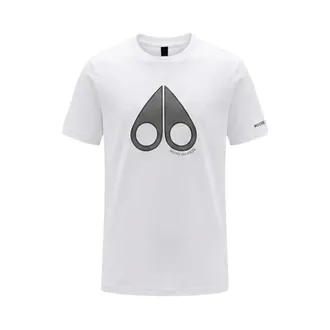 Moose Knuckles T-Shirts, male, White, Size: 2XL Tandem Tee