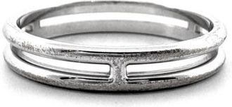Herm&egrave;s Silver White Gold (18K) Band Ring (Pre-Owned)