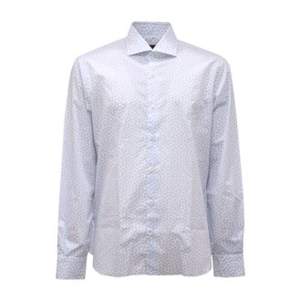 Barba Heren, Overhemden, Blauw, Maat: M Katoen