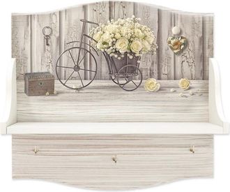 Trade Shop Trade Shop - Mensola Portabarattoli Multiuso Stampa Hd Yellow Roses Organizer Utensili Cucina
