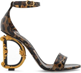 Dolce & Gabbana Barokke hakken sandalen - Dames - Sandalen met hakken - Bruin - 38 EU - Leer - Schoenen