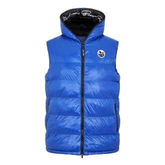 Born Rich Heren Mateo gewatteerd vest met capuchon (Blauw)