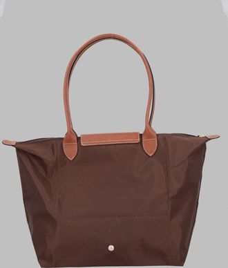 Longchamp Womens Shoulder Bag Le Pliage Brown Polyamide