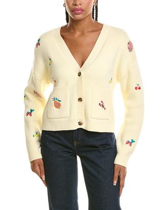 525 america Fruit Embroidered Cardigan