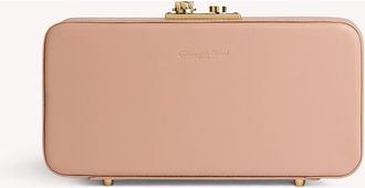 Gianvito Rossi Valì Clutch in Pink Leather at Nordstrom, Size Small