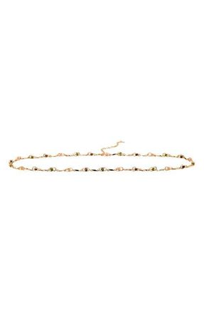 Mango Beaded Chain Belt in Gold at Nordstrom, Size Medium