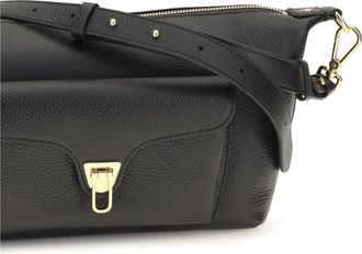 Coccinelle Womens Shoulder Bag Beat Generation Black Leather Calf