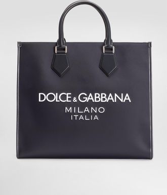 Dolce & Gabbana Large Nylon Shopper - Man Shoppers Blue Nylon Onesize