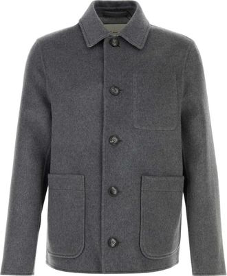 Ami Blazer in misto lana - - Jackets - Uomo - Grigio - S